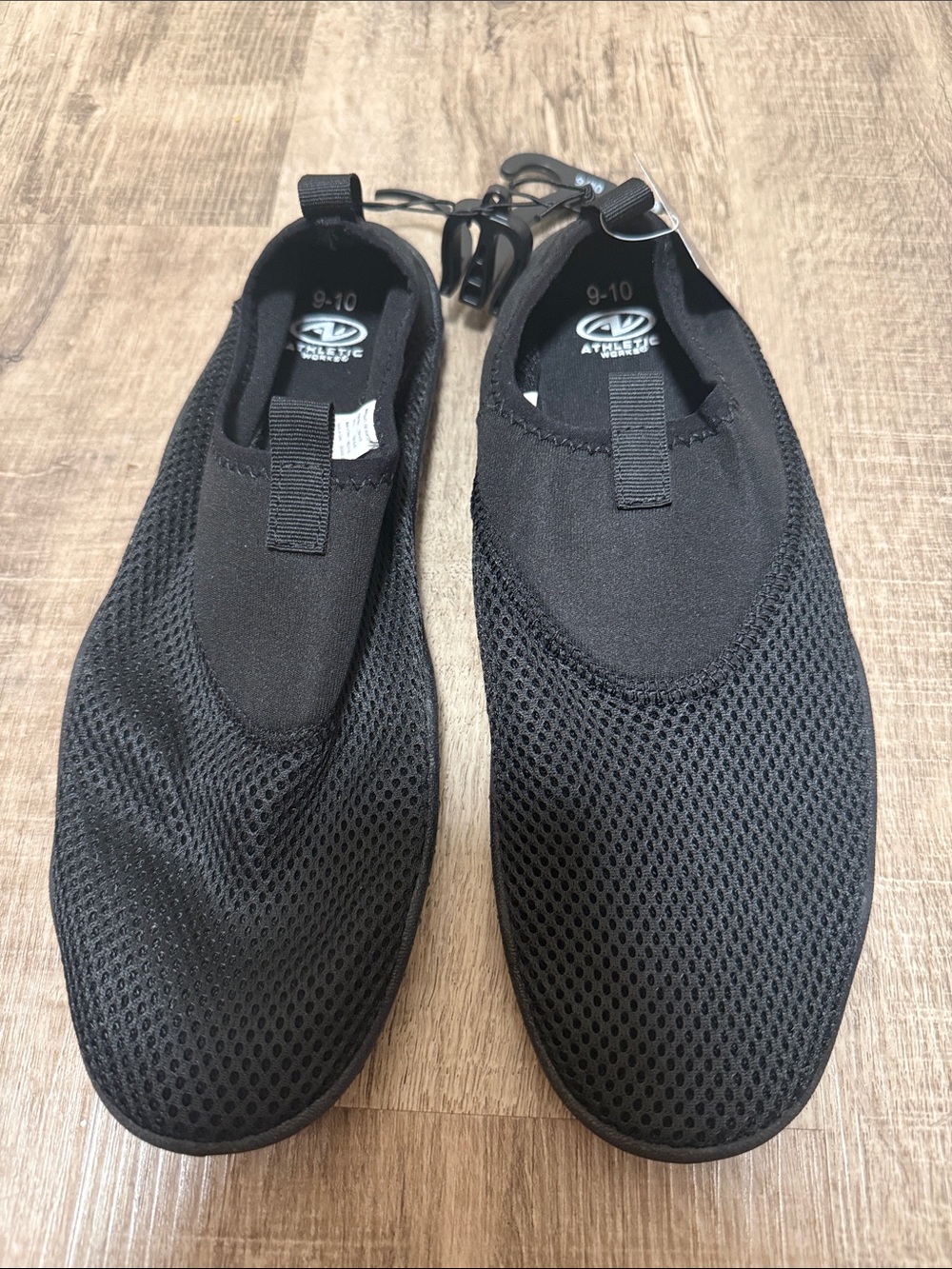 Athletic Works Black Women's Slip-On Mesh Water Shoes